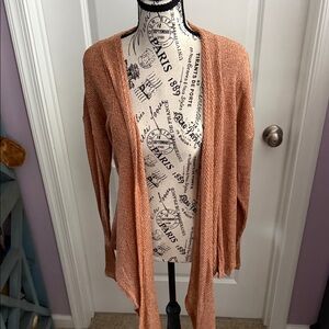 She + Sky Open Front Cardigan - Burnt Orange